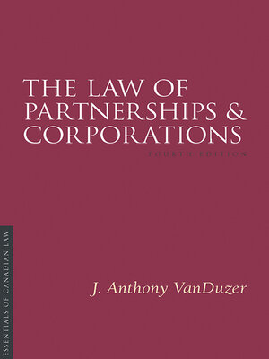 cover image of The Law of Partnerships and Corporations